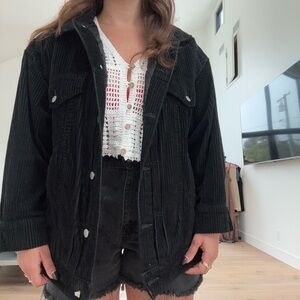 Urban Outfitters Black corduroy  Jacket Relaxed Fit